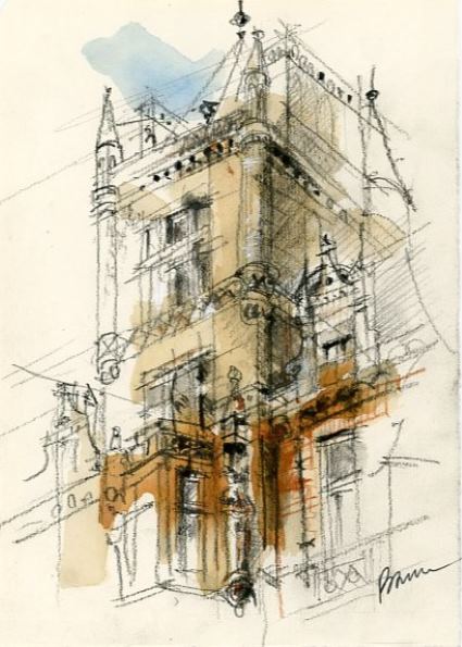 ORIGINAL ARTWORK - Gonville and Caius College, University of Cambridge, UK