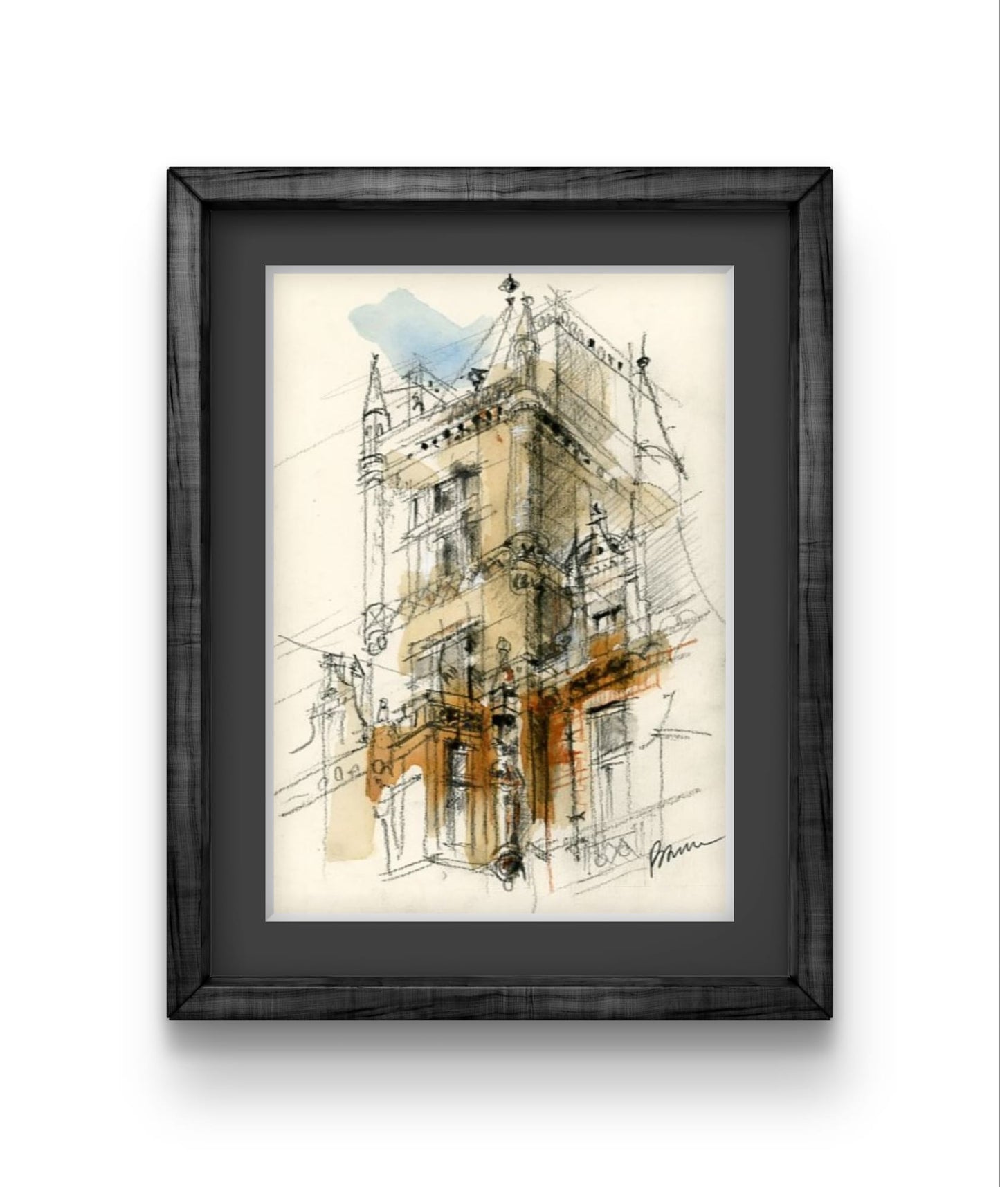 ORIGINAL ARTWORK - Gonville and Caius College, University of Cambridge, UK