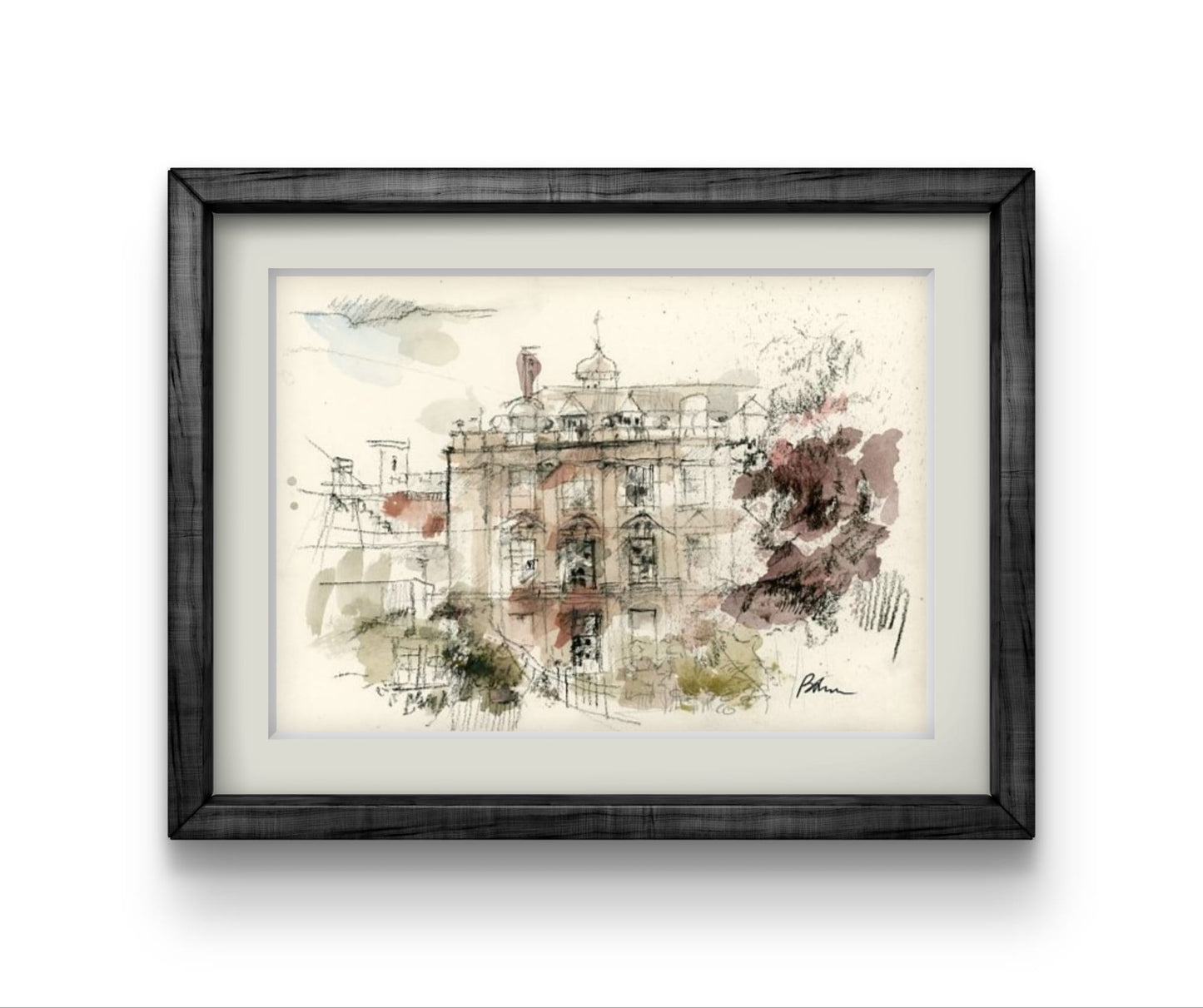 ORIGINAL ARTWORK - Clare College, University of Cambridge, UK