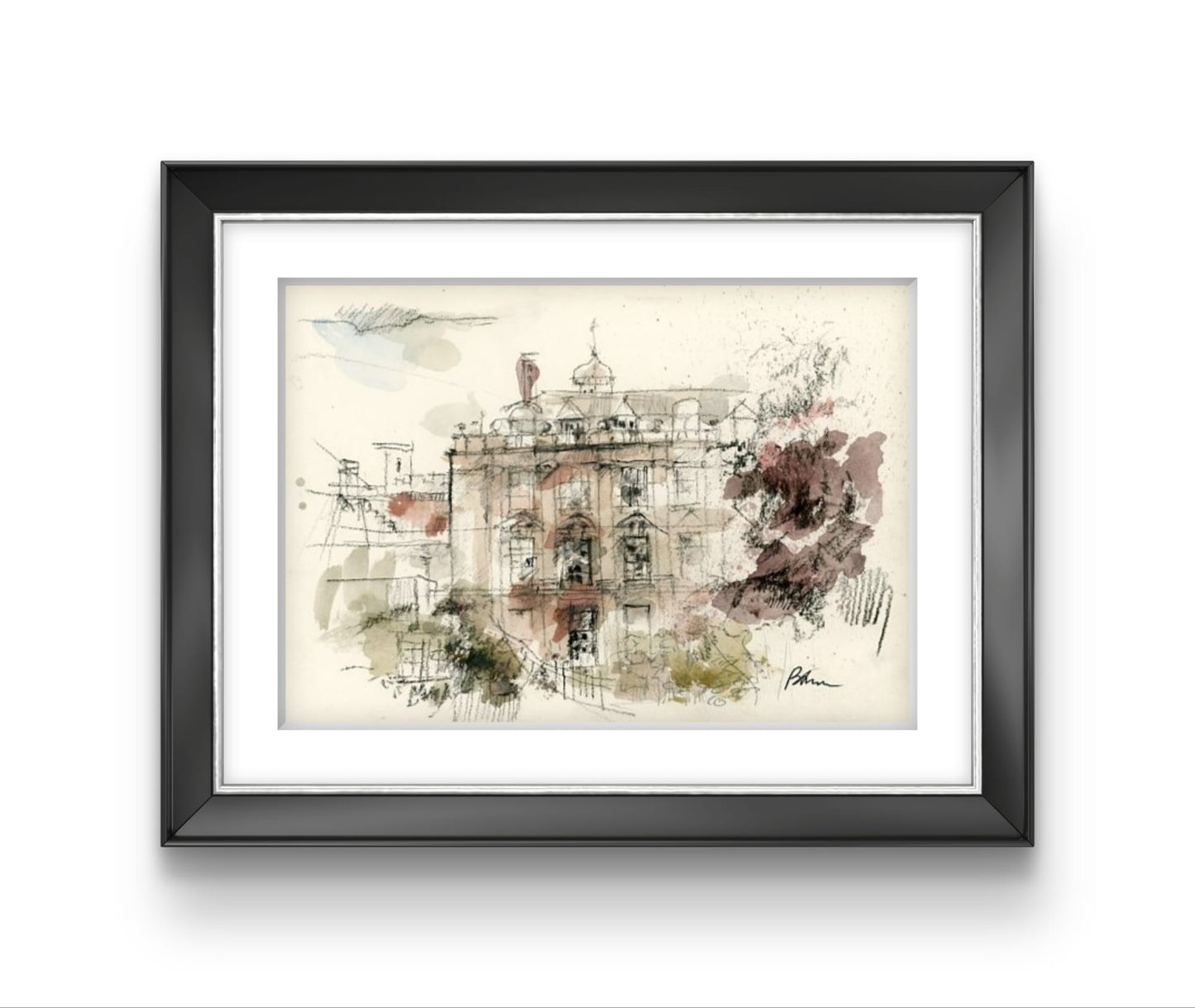 ORIGINAL ARTWORK - Clare College, University of Cambridge, UK