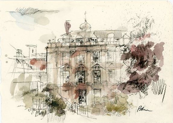 ORIGINAL ARTWORK - Clare College, University of Cambridge, UK